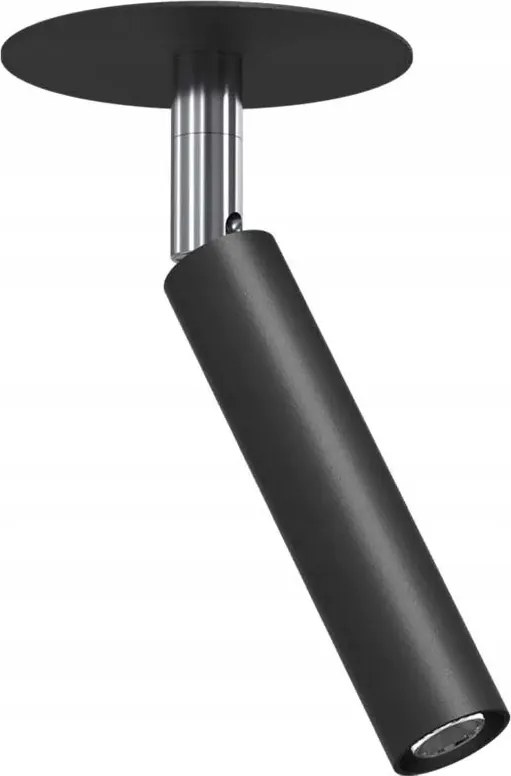 Süllyesztett spot lámpa állítható fekete króm reflektor 14cm Brosline