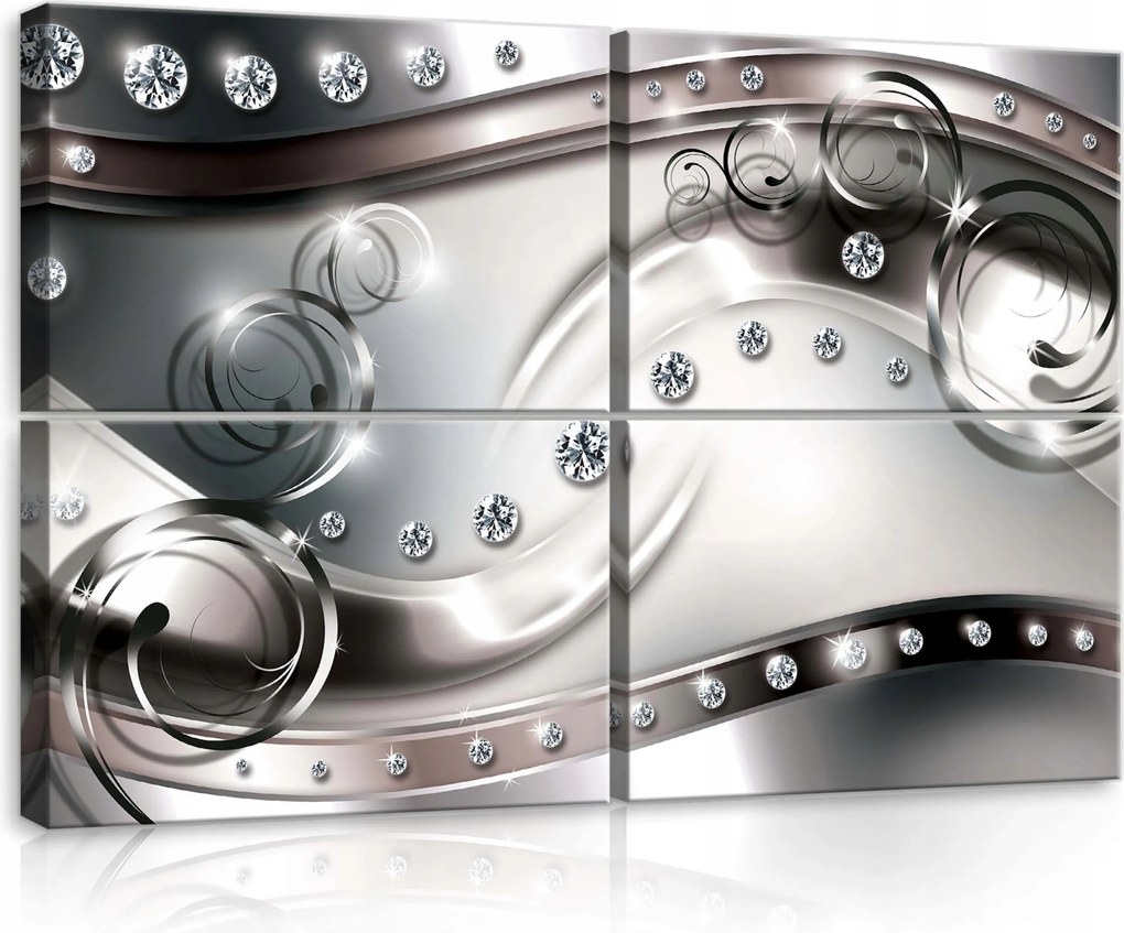 Vászonkép 120x80 Luxus gyémánt ezüst arany csillogás fém elegancia modern