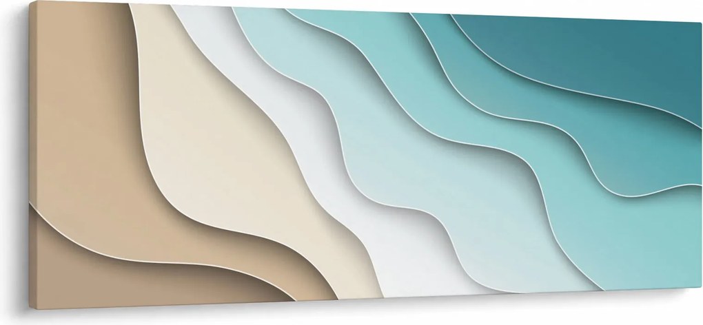 Absztrakt kép a tenger partján (120x50 cm)