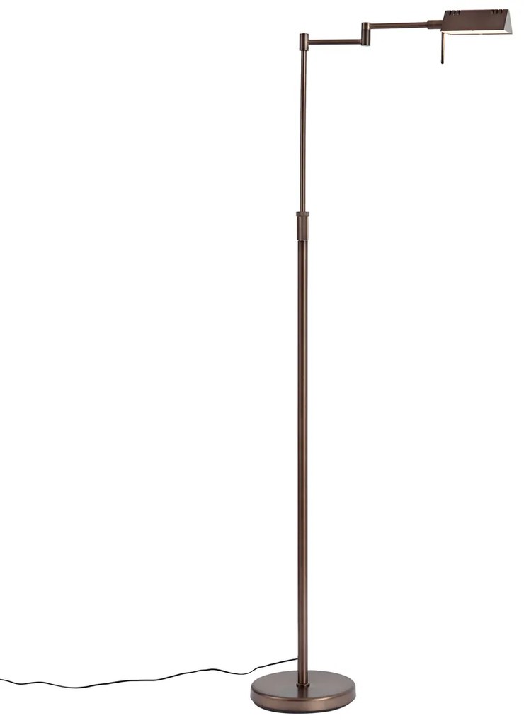 Design állólámpa sötét bronz színben, LED-del és érintődimmerrel - Notia