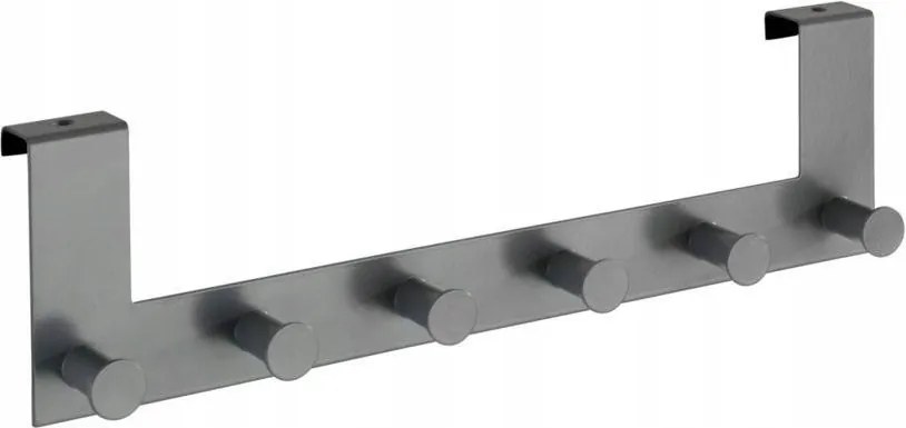 Acél ajtófogas, Wenko 39 x 11 x 5,5 cm, 6 akasztó