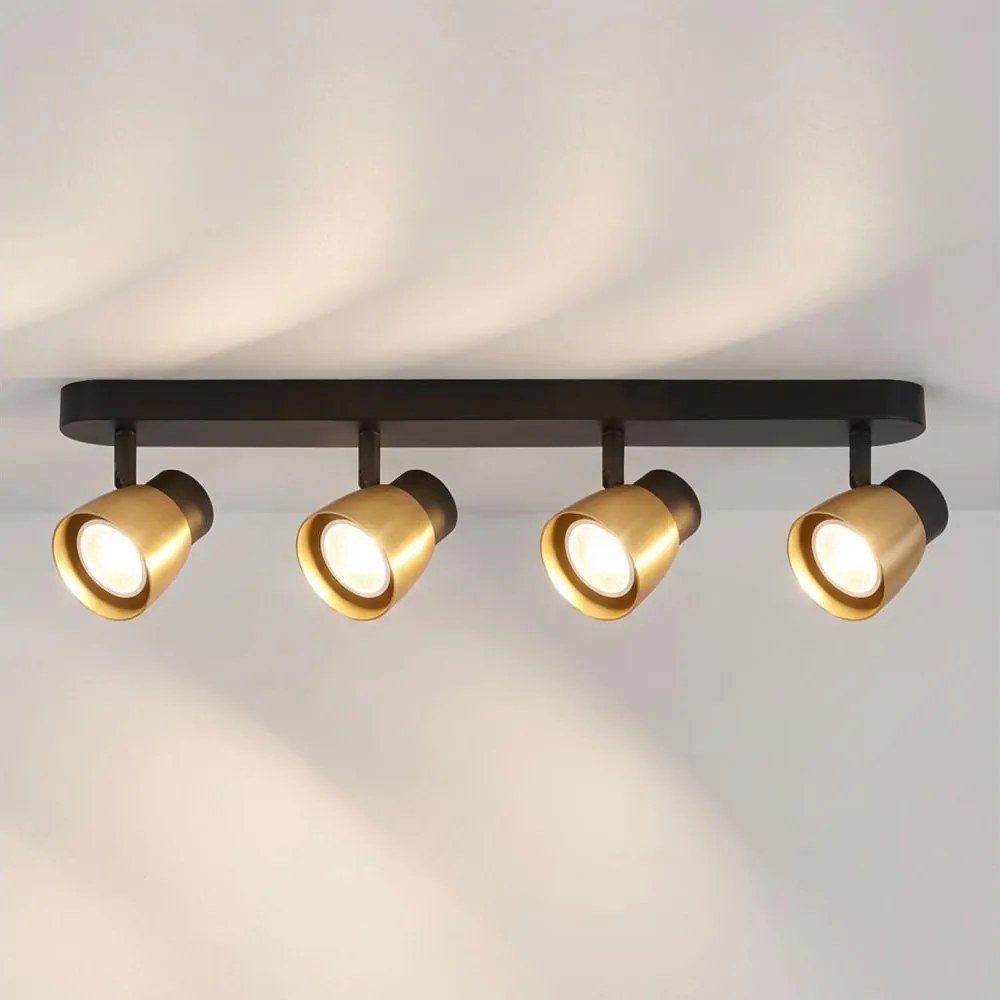 Brilagi - NUGGET spotlámpa 4xGU10/30W/230V fekete/arany