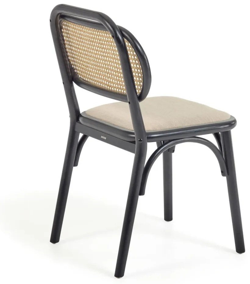 Fekete-bézs étkezőszék Doriane – Kave Home