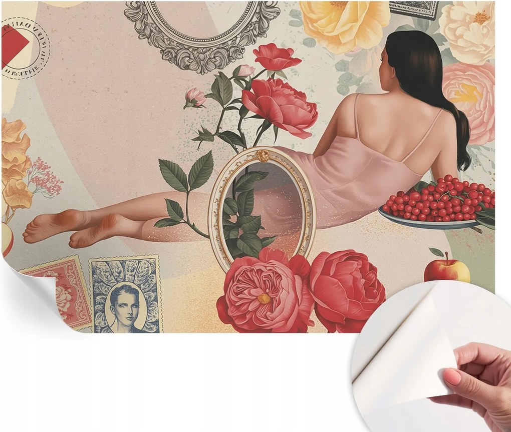 Dekoratív Öntapadós Tapéta Divatos Minták Virágos elegancia 104x70 cm