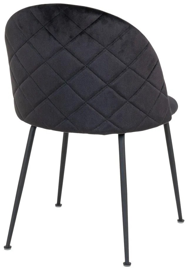Fekete bársony étkezőszék szett 2 db-os Geneve – House Nordic