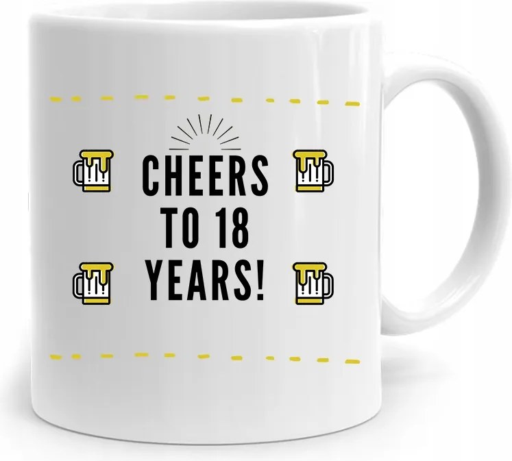 Bögre Tökéletes Ajándék Születésnapra 18 18-es 18-as évek fotónyomtatással