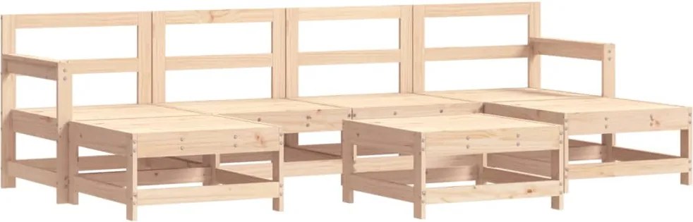 vidaXL 7 részes tömör fenyőfa kerti ülőgarnitúra