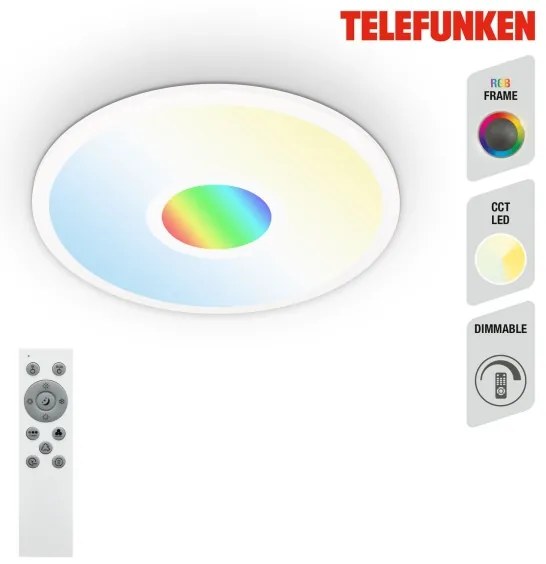Telefunken 319306TF - LED RGBW Dimmelhető lámpa LED/22W/230V + távirányító