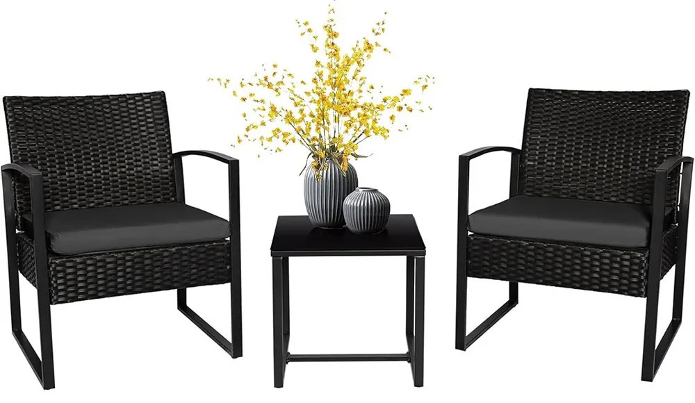 2 személyes, kültéri bútorszett dohányzóasztallal