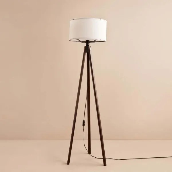 Állólámpa AYD 1xE27/40W/230V barna/fehér