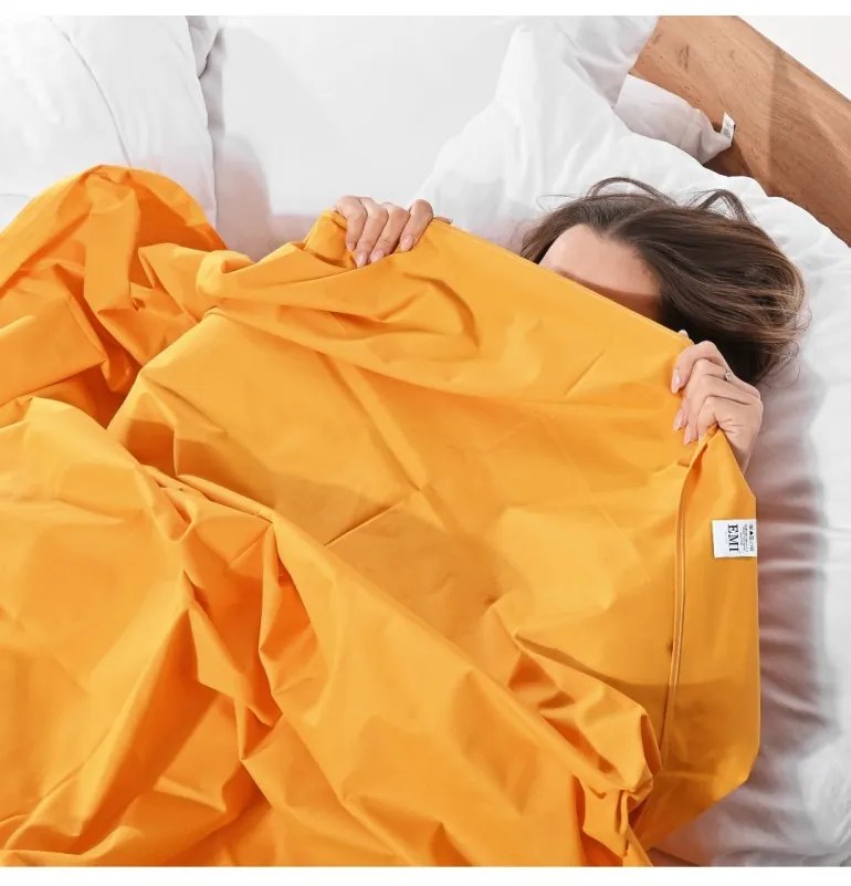 EMI Standard narancssárga színű lepedő, Fix lepedő 140x220