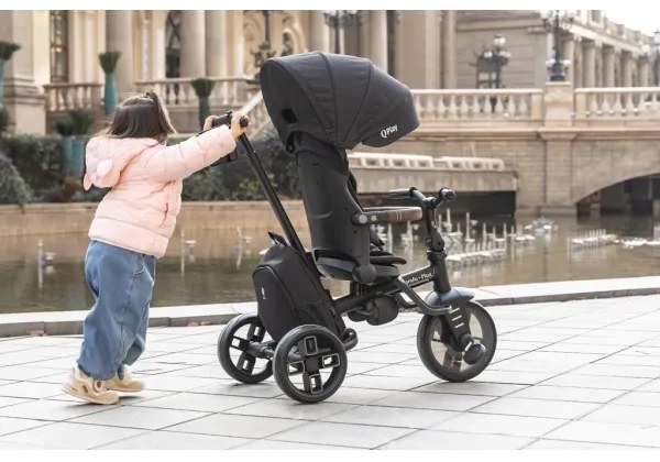 QPlay - Gyermek tricikli 7 az 1-ben COMFO MAX fekete