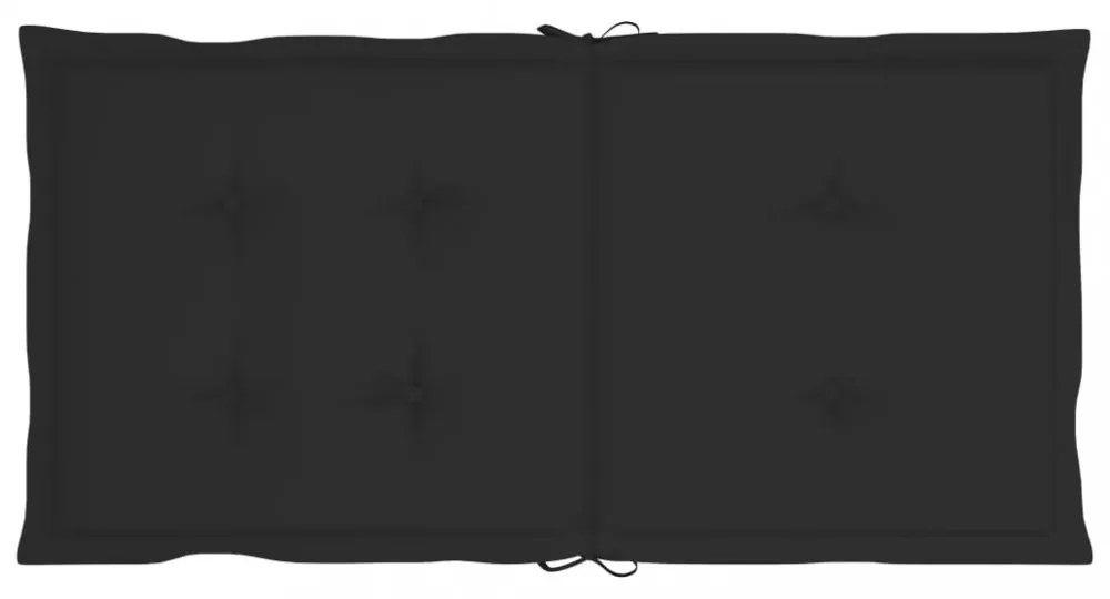 6 db fekete oxford szövet háttámlás székpárna 100x50x3 cm