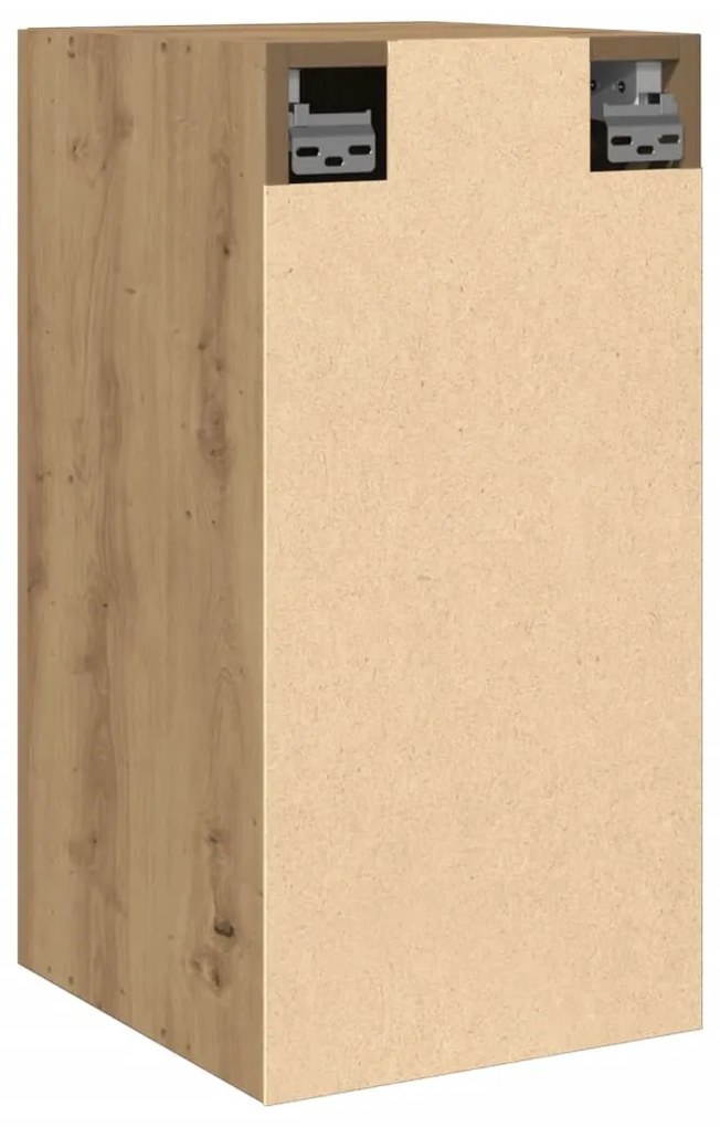 2 db kézműves tölgy színű szerelt fa TV-szekrény 30,5x30x60 cm