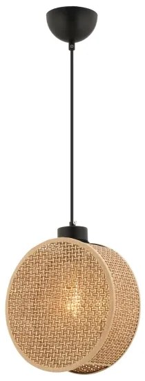 Kábeles csillár DRUM 1xE27/60W/230V barna
