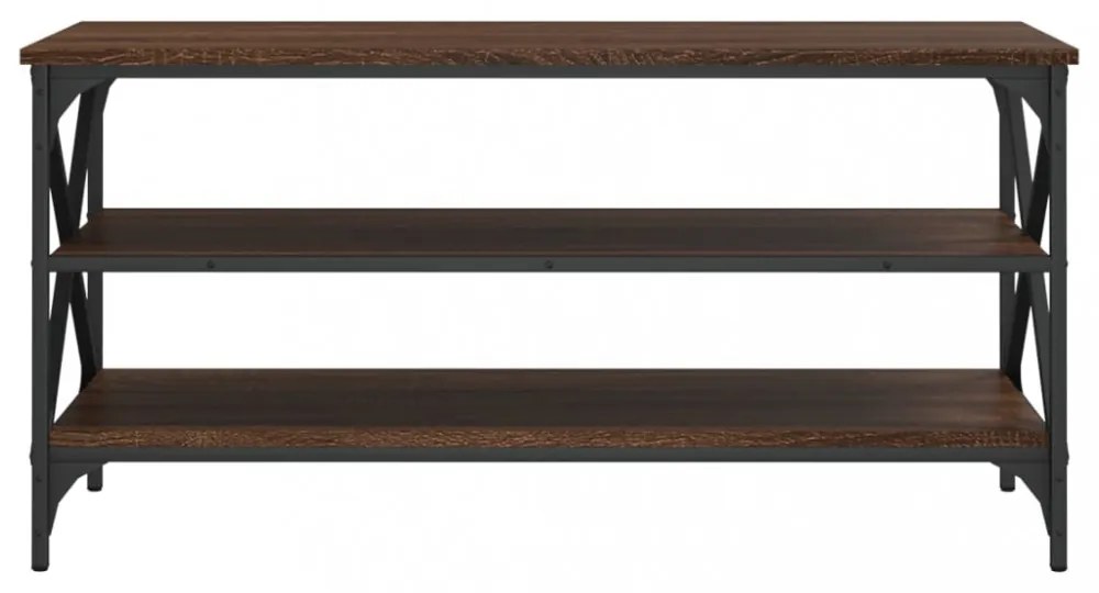 barna tölgyszínű szerelt fa TV-szekrény 100x40x50 cm