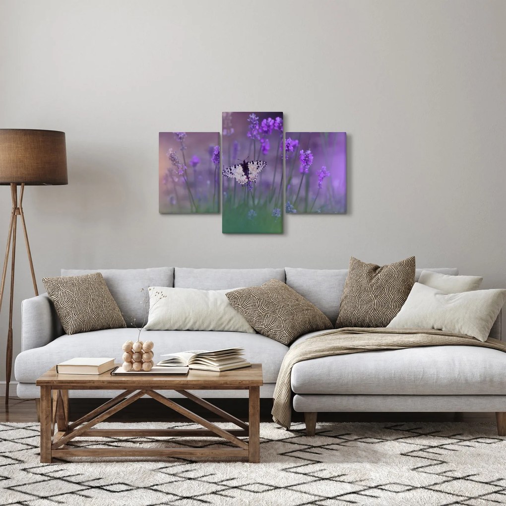 Kép - Pillangó a levendulán (90x60 cm)