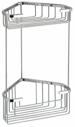 GEDY 2482 Smart kétszintes sarokpolc 20 x 32,5 x 15,1 cm, ezüst