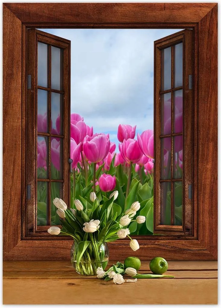 Poszterek 50x70 Tulipánok Valentin napra