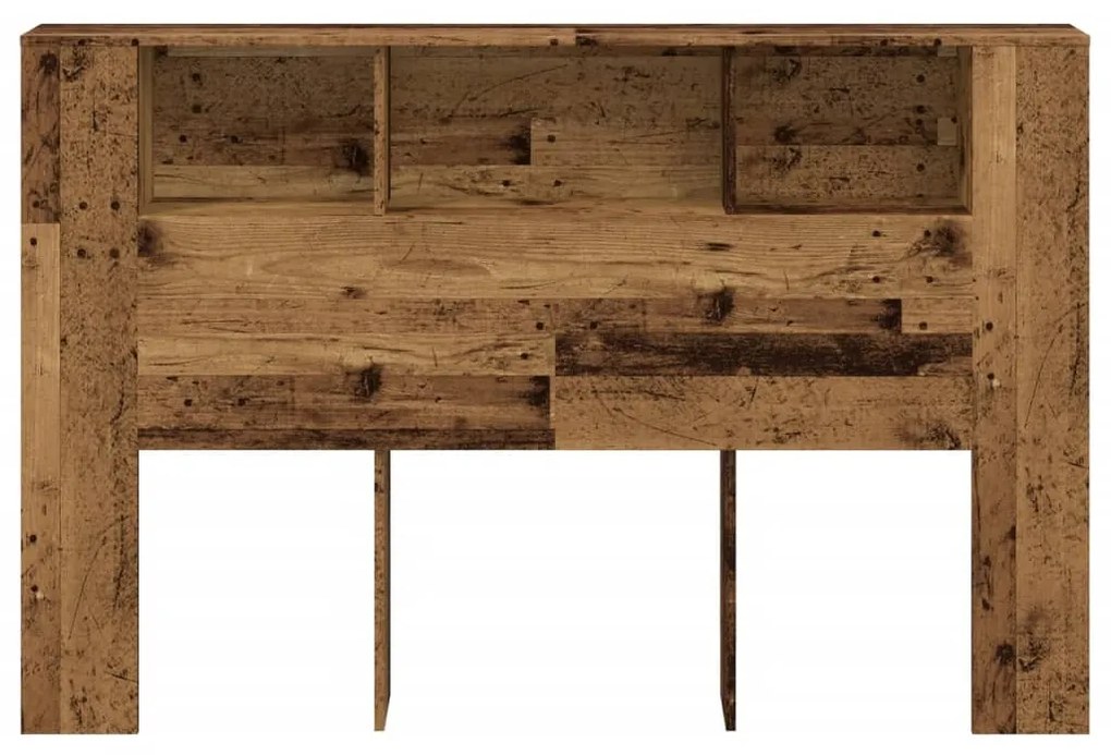 antik fa színű szerelt fa áthidalószekrény 160x18,5x103,5 cm