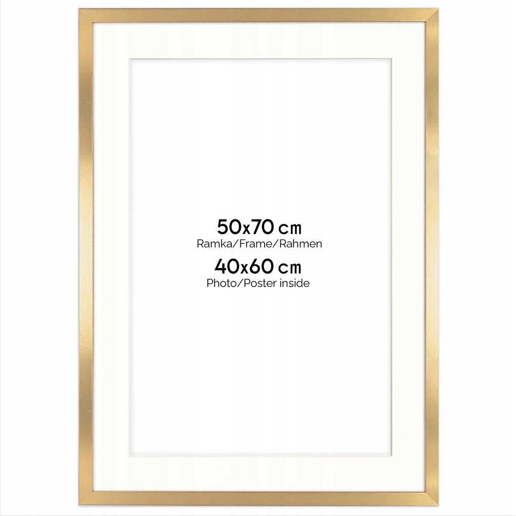 Arany képkeret 50x70 cm passe partout (40x60 cm)