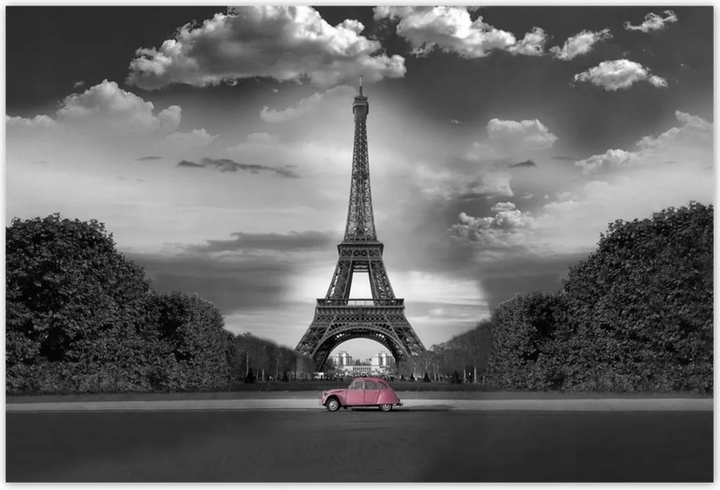 Poszterek 155x105 Púderrózsaszín Franciaországban