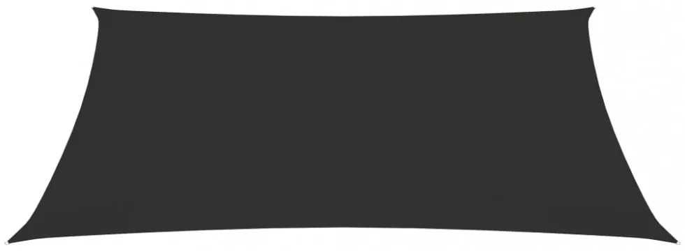 antracitszürke téglalap alakú oxford-szövet napvitorla 2,5x4 m