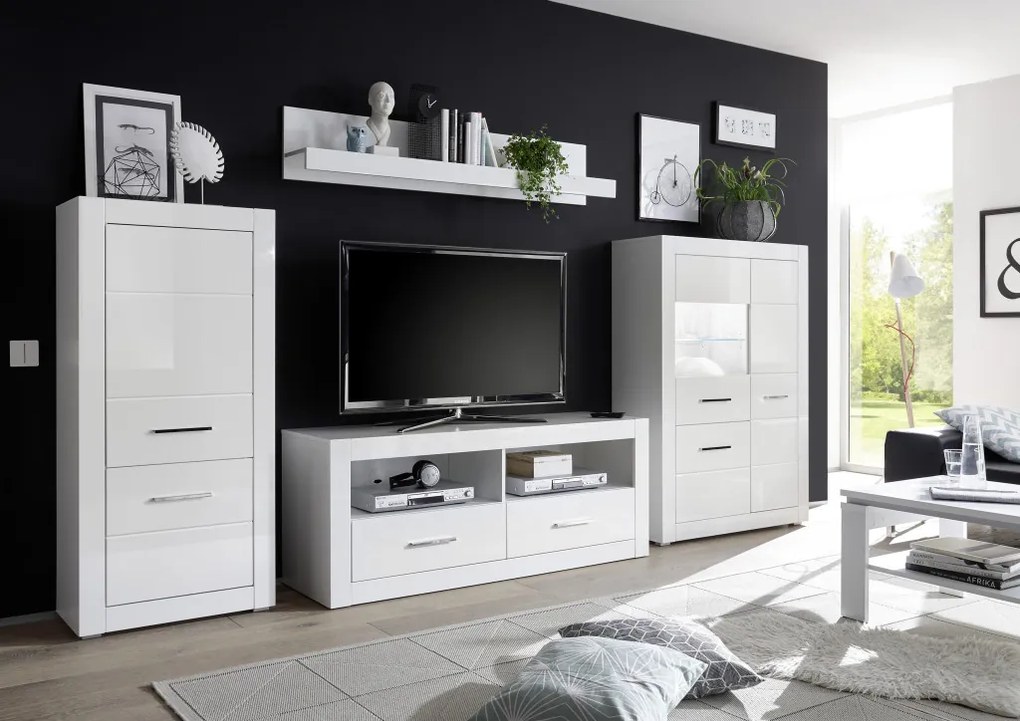 Bianco 4 nappali bútor szett fényes fehér