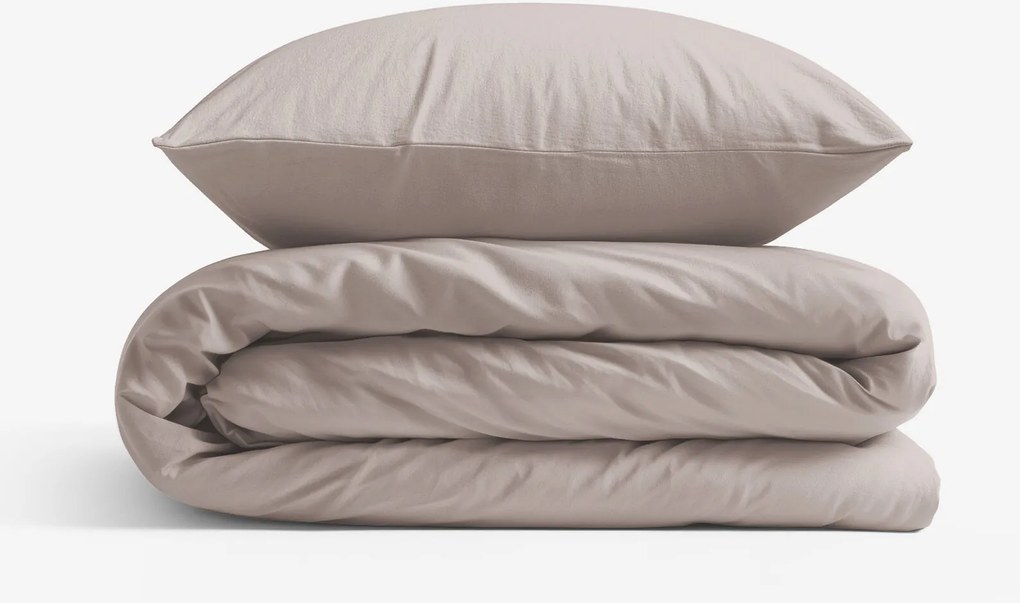 Goldea pamut ágyneműhuzat garnitúra - szürkésbarna 140 x 200 és 70 x 90 cm