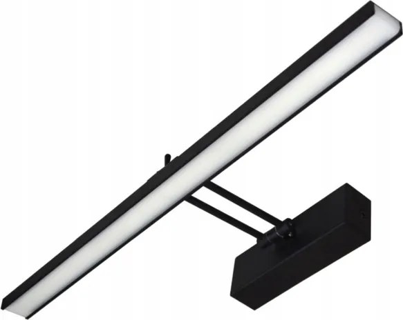 Fürdőszobai Fali Lámpa Led Semleges tükör 12W 49cm Fekete