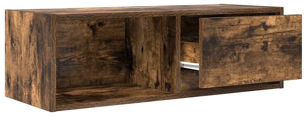 füstös tölgy színű szerelt fa TV-szekrény 80x31x25,5 cm