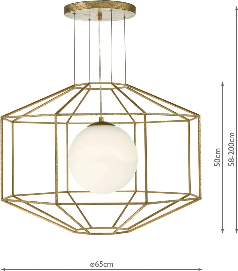 Dar Lighting IZMIR IZM0135 Függőlámpa 1x60W/E27 IP20