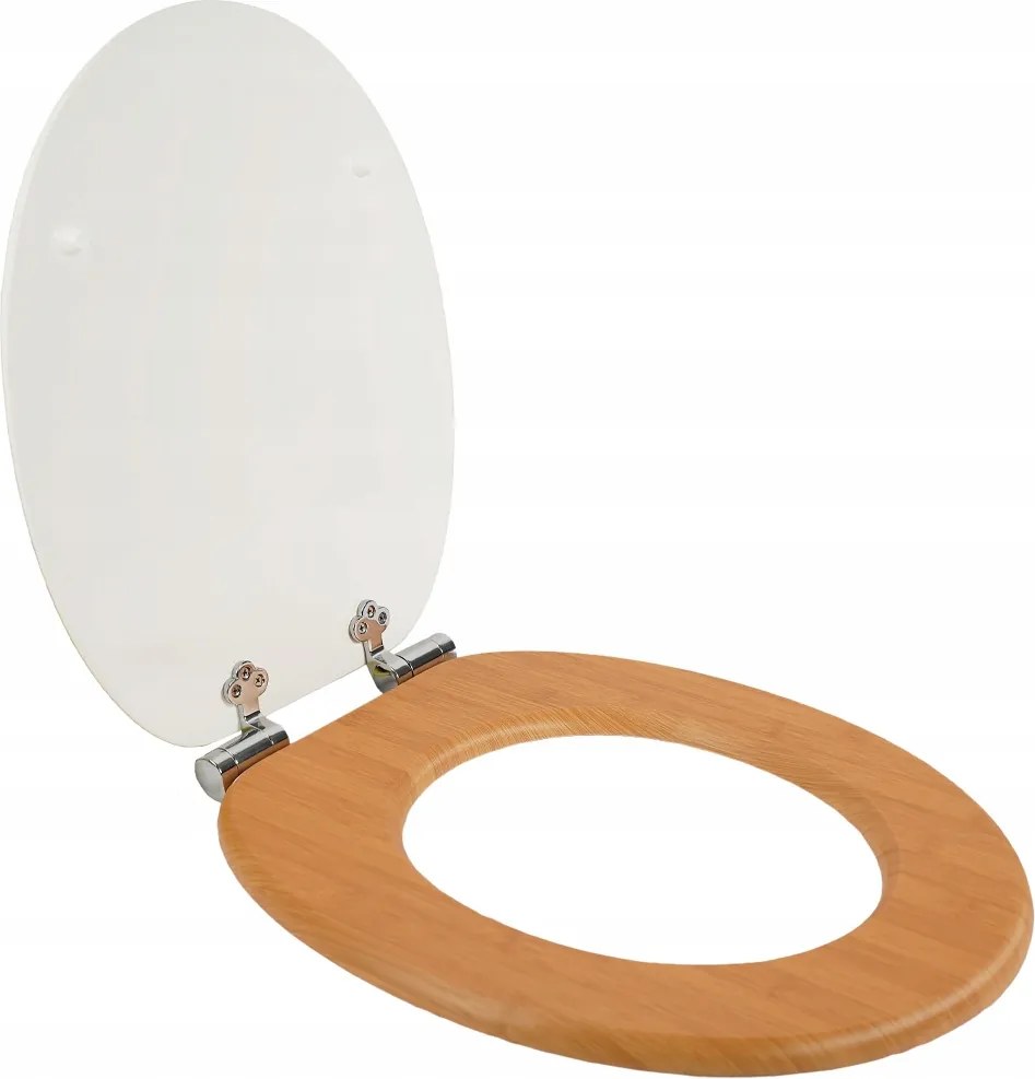 Wc-ülőke Szabadon Álló Univerzális Mdf Fehér Barna Wc