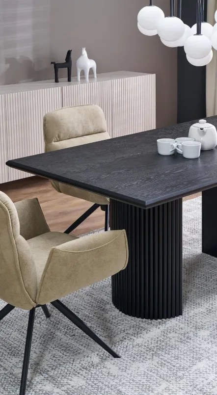 Bolero bővíthető étkezőasztal fekete 160-250cm