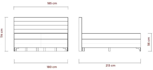 Elektromosan állítható kárpitozott ágy matracokkal MILA 180x200 cm, szürke