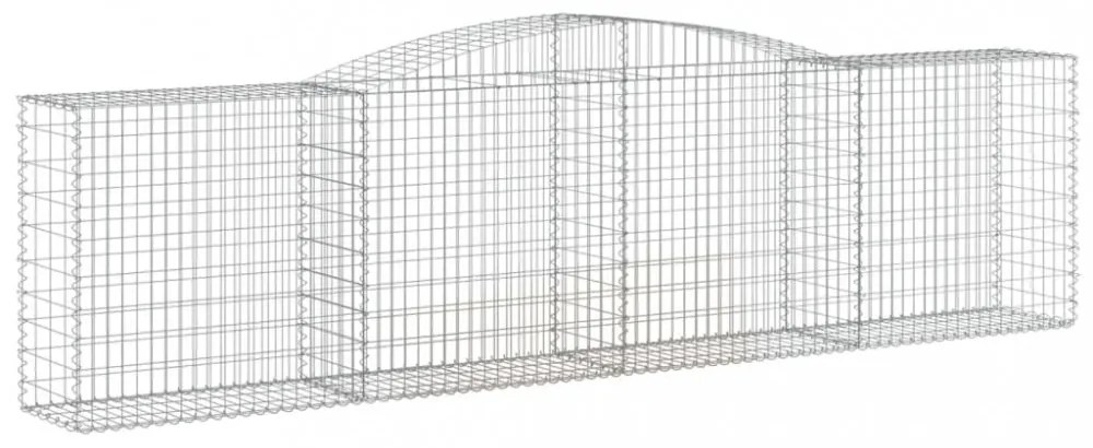 15 db íves horganyzott vas gabion kosár 400x50x100/120 cm