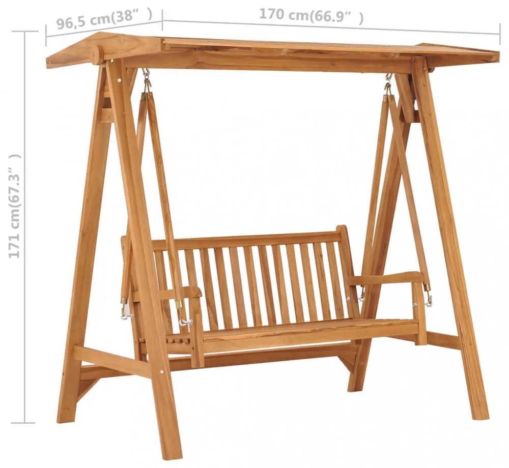 tömör tíkfa hintapad 170 cm