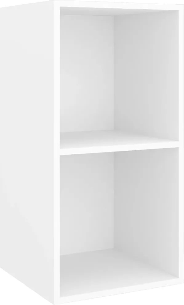 vidaXL fehér szerelt fa falra szerelhető TV-szekrény 37 x 37 x 72 cm