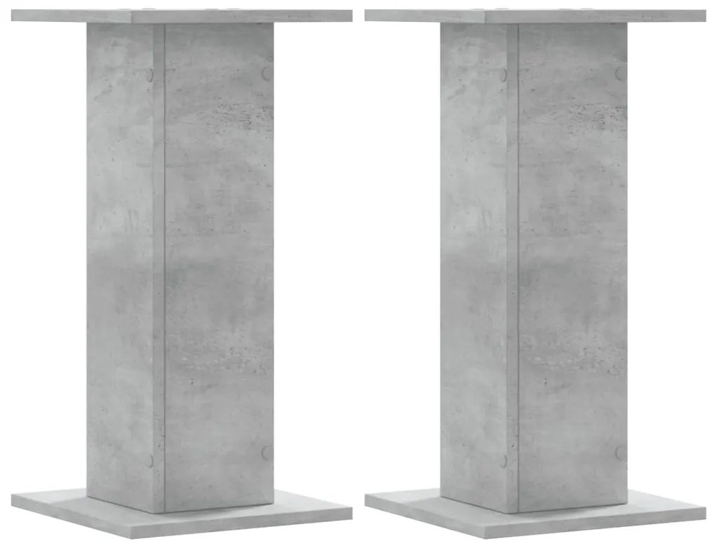 2 db betonszürke szerelt fa növénytartó állvány 30 x 30 x 60 cm