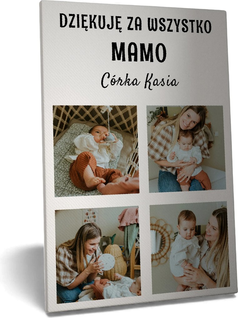 Fotó-vászonkép Az Ön fotója 40x60 Kollázsok Kreátor Ajándék 4 Fot