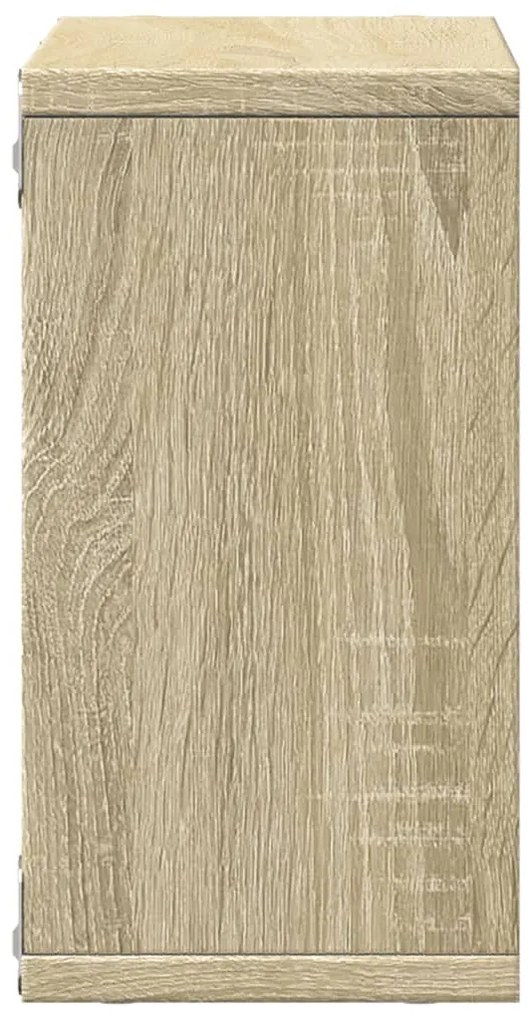 sonoma tölgy színű szerelt fa faliszekrény 60 x 16 x 30 cm