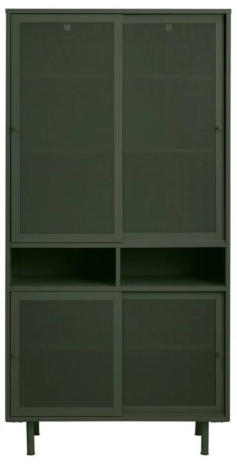 Sötétzöld fém szekrény tolóajtóval 90x180x40 cm Veep – Unique Furniture