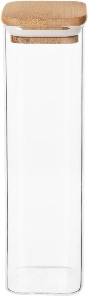 Üvegkonténer Bambusz konyhai légmentesen záródó ömlesztett élelmiszer 600 ml