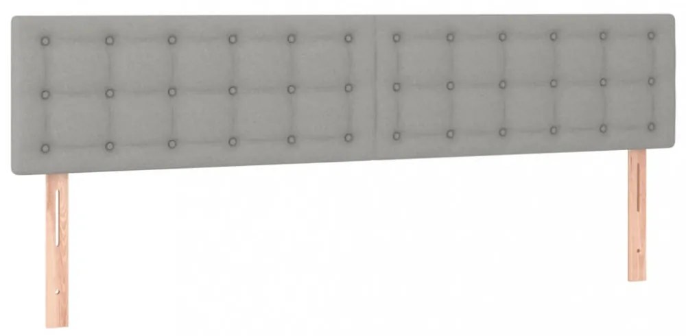 világosszürke szövet LED-es fejtámla 160x5x78/88 cm