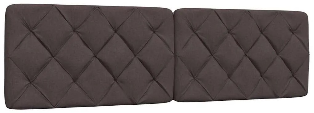 sötétbarna szövet ágykeret LED-es matrac nélkül 180 x 200 cm