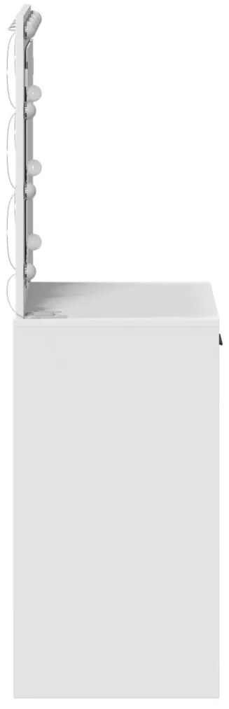 LED-es pipereasztal Fehér 50x41x135 cm