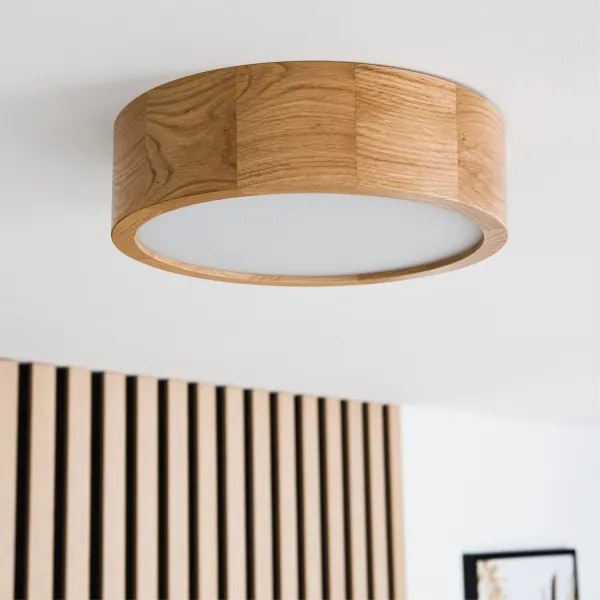 Mennyezeti lámpa OAK 1xE27/60W/230V, tölgy, átm. 27,5 cm