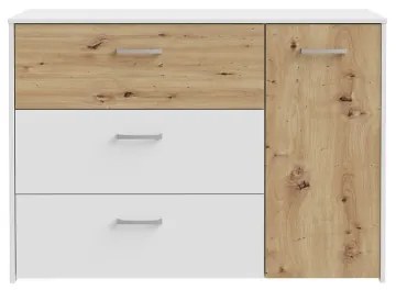 Fiókos komód URO artisan tölgy/ fehér