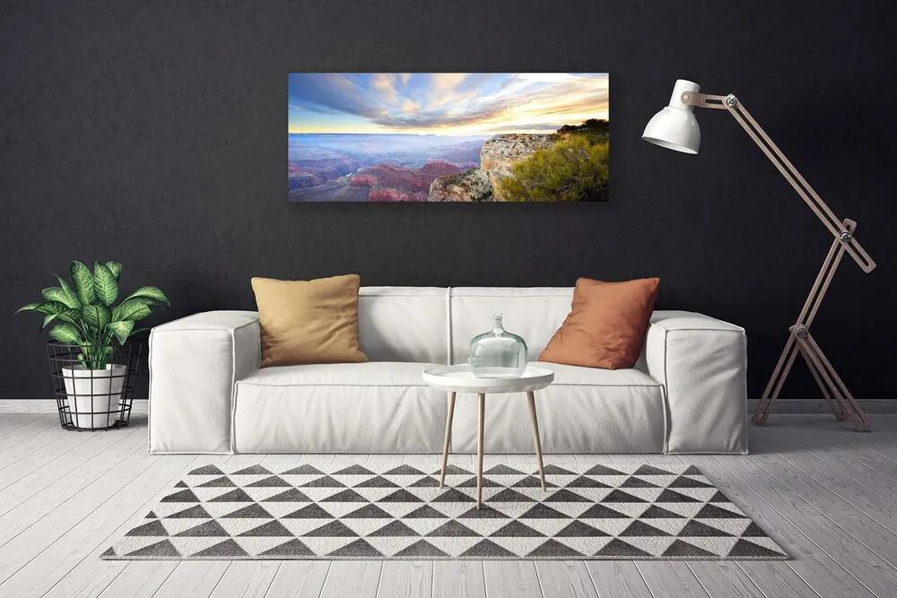 Vászonkép Sea Mountain Landscape 140x70 cm