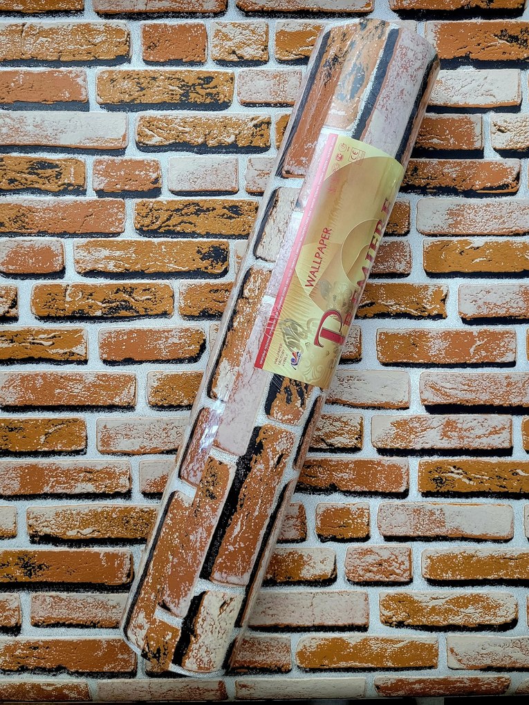 Fali tapéta, tégla, kő utánzat, 3D hatás, 3-0627